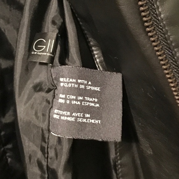 Kenneth Cole Black Leather Jacket  (1X) - Picture 7 of 7